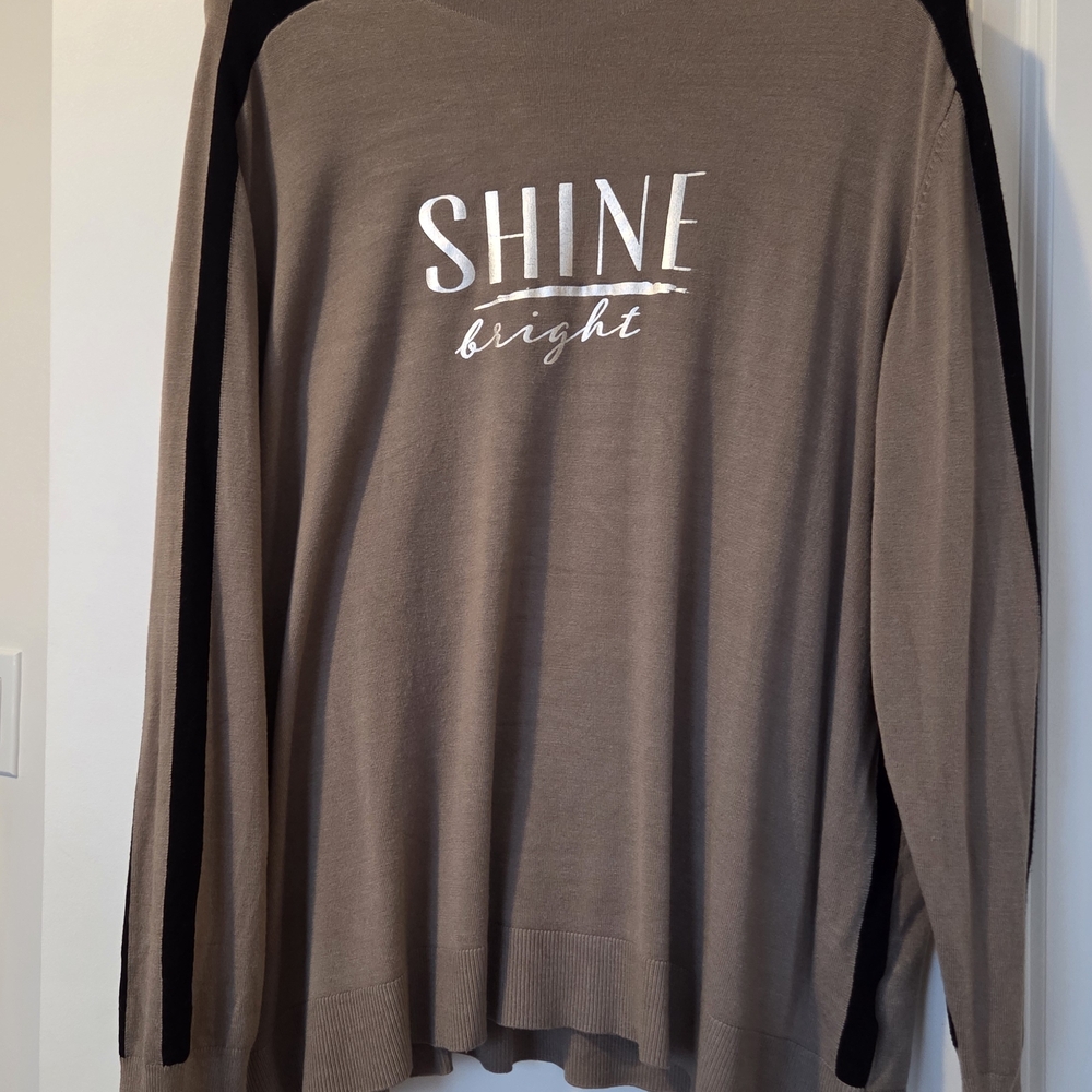 Shine Bright Long Sleeve Top - Brown